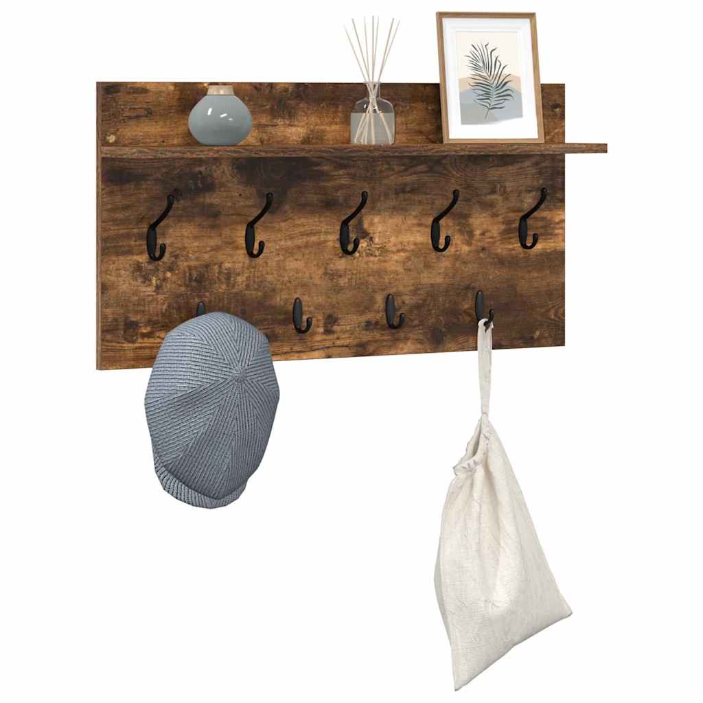Vægmonteret Jakkeholder Vægmonteret Røget eg 80 x 40 x 12 cm