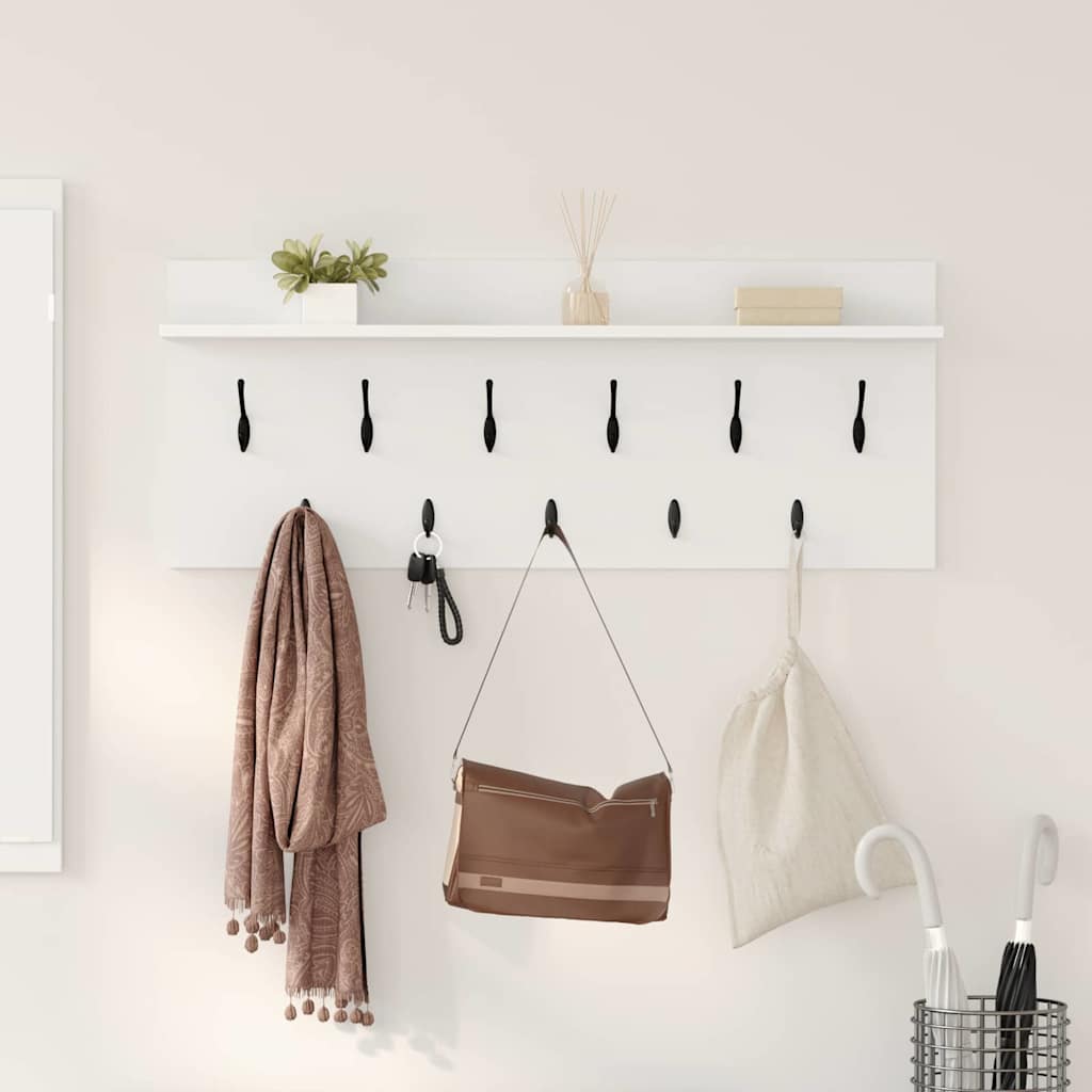 Vægmonteret Jakkeholder Vægmonteret Hvid 100 x 40 x 12 cm