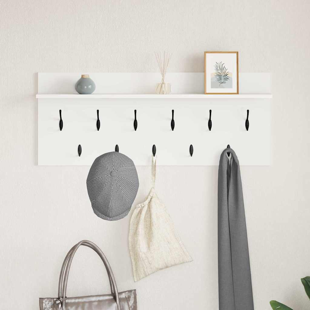 Vægmonteret Jakkeholder Vægmonteret Hvid 100 x 40 x 12 cm