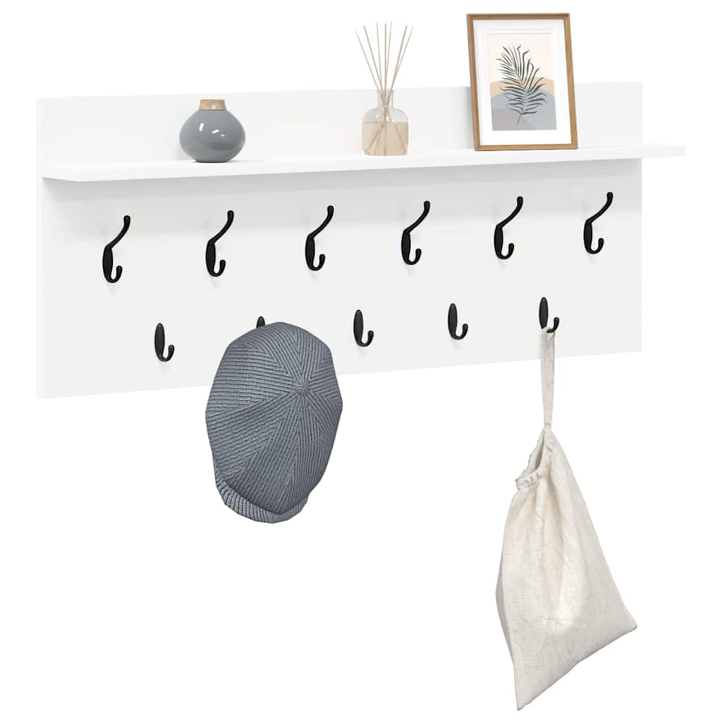 Vægmonteret Jakkeholder Vægmonteret Hvid 100 x 40 x 12 cm