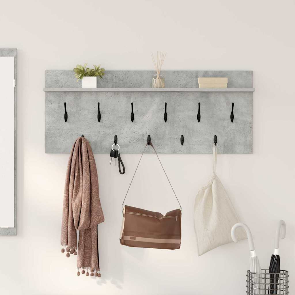 Vægmonteret Jakkeholder Vægmonteret Beton Grå 100 x 40 x 12 cm
