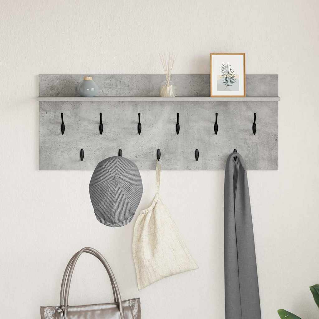Vægmonteret Jakkeholder Vægmonteret Beton Grå 100 x 40 x 12 cm