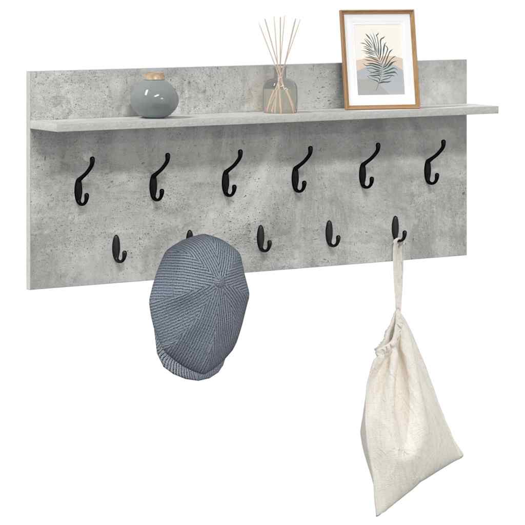 Vægmonteret Jakkeholder Vægmonteret Beton Grå 100 x 40 x 12 cm