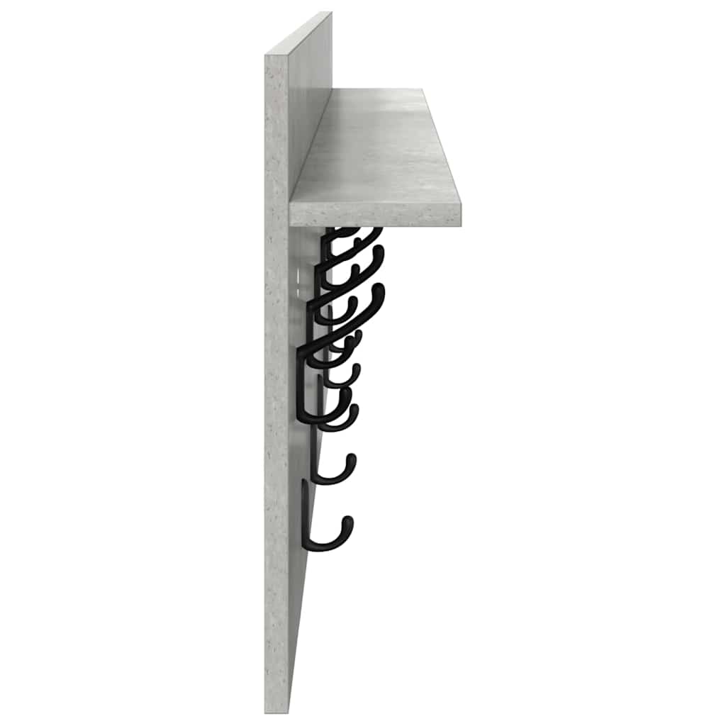 Vægmonteret Jakkeholder Vægmonteret Beton Grå 100 x 40 x 12 cm