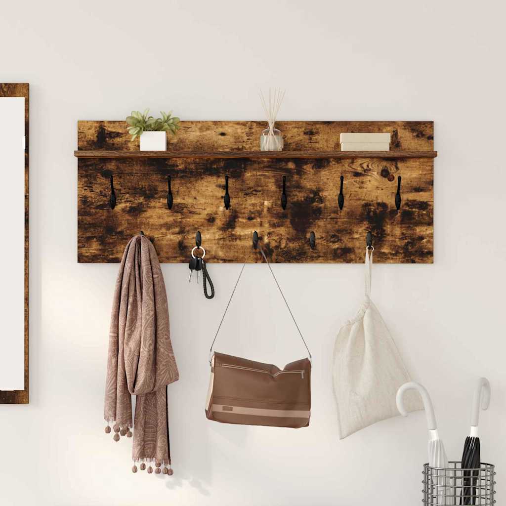 Vægmonteret Jakkeholder Vægmonteret Røget eg 100 x 40 x 12 cm