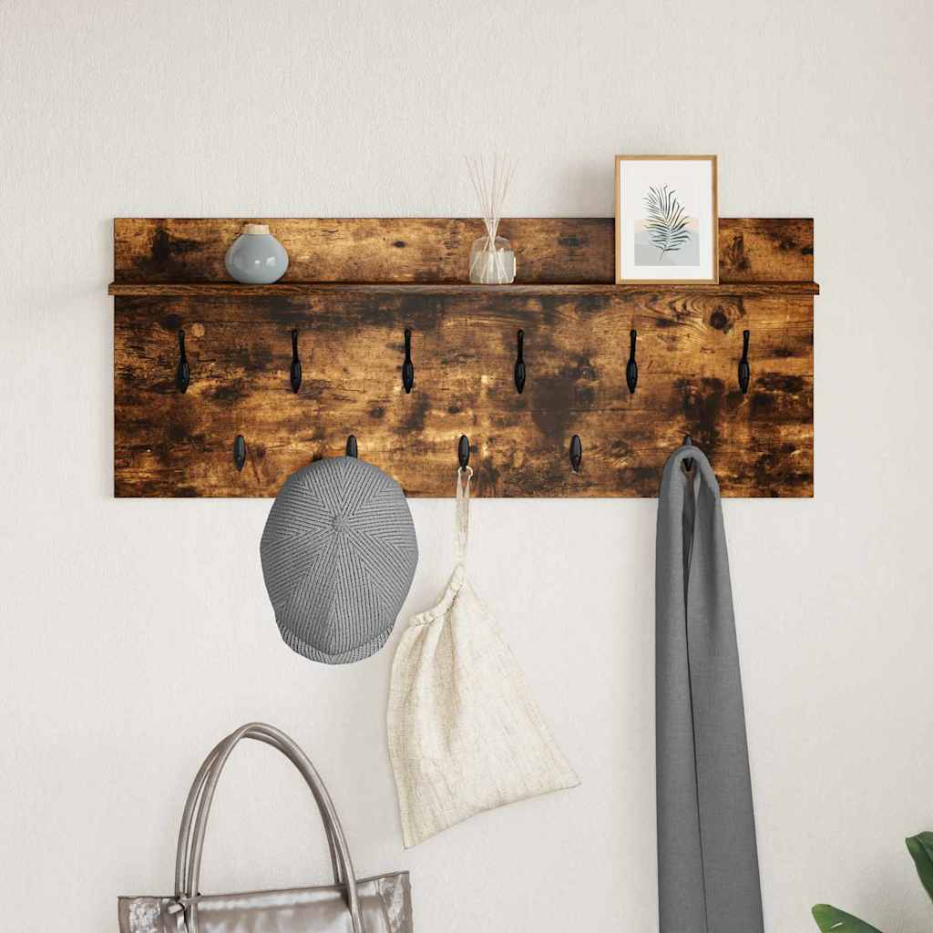 Vægmonteret Jakkeholder Vægmonteret Røget eg 100 x 40 x 12 cm