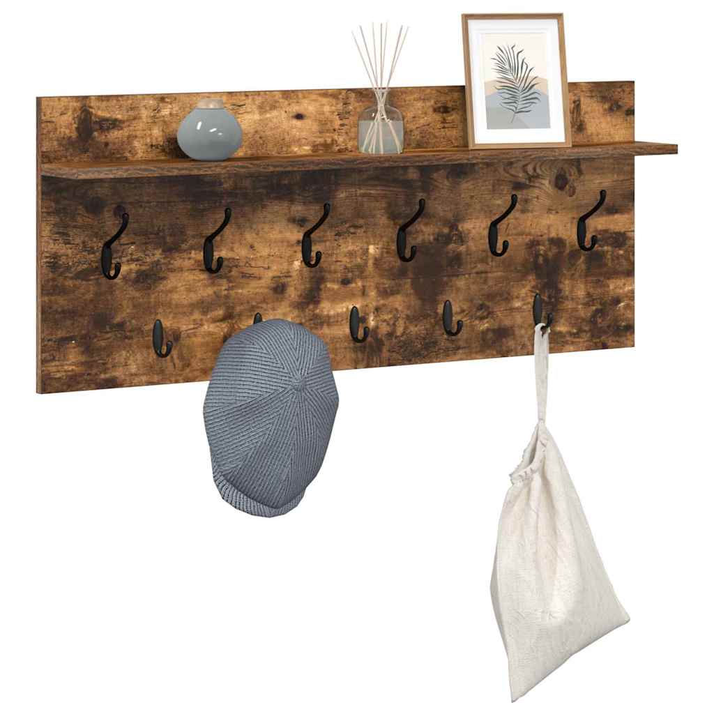Vægmonteret Jakkeholder Vægmonteret Røget eg 100 x 40 x 12 cm