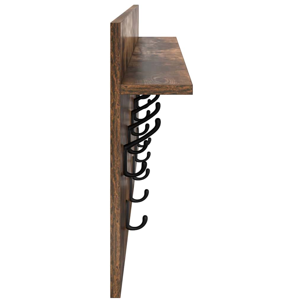 Vægmonteret Jakkeholder Vægmonteret Røget eg 100 x 40 x 12 cm