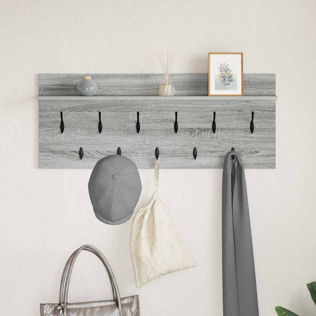 Vægmonteret Jakkeholder Vægmonteret Grå Sonoma 100 x 40 x 12 cm