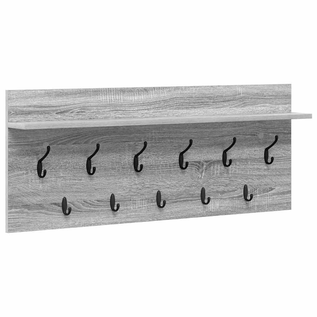 Vægmonteret Jakkeholder Vægmonteret Grå Sonoma 100 x 40 x 12 cm