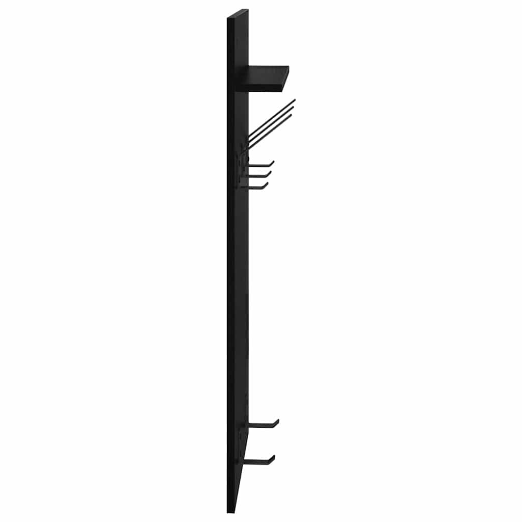 Vægmonteret Jakkeholder Vægmonteret Sort eg 40 x 10 x 90 cm