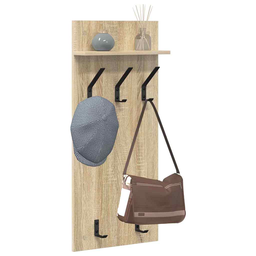 Vægmonteret Jakkeholder Vægmonteret Sonoma eg 40 x 10 x 90 cm