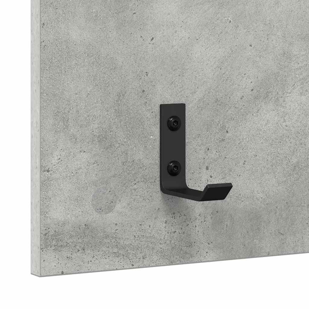 Vægmonteret Jakkeholder Vægmonteret Beton Grå 40 x 10 x 90 cm
