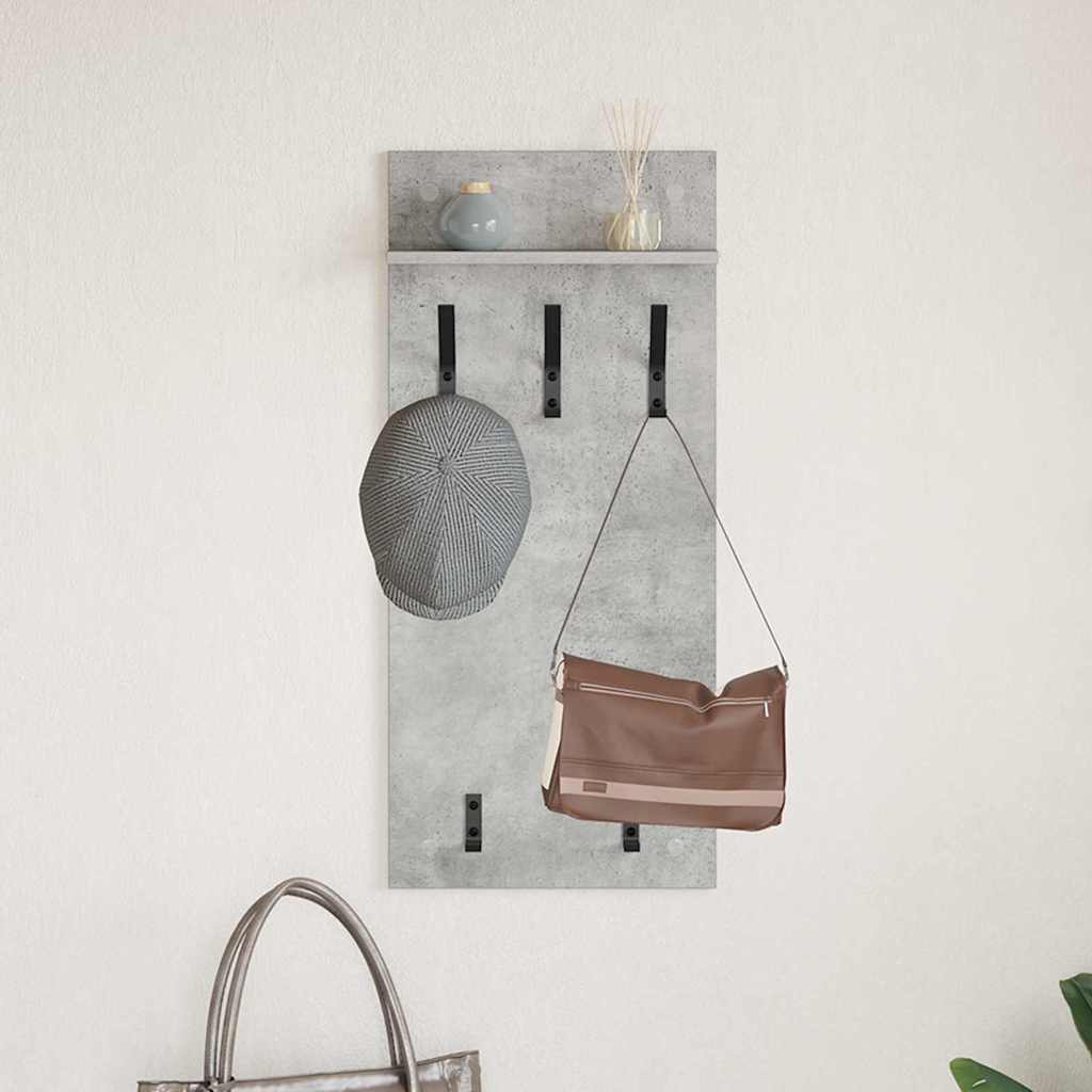 Vægmonteret Jakkeholder Vægmonteret Beton Grå 40 x 10 x 90 cm