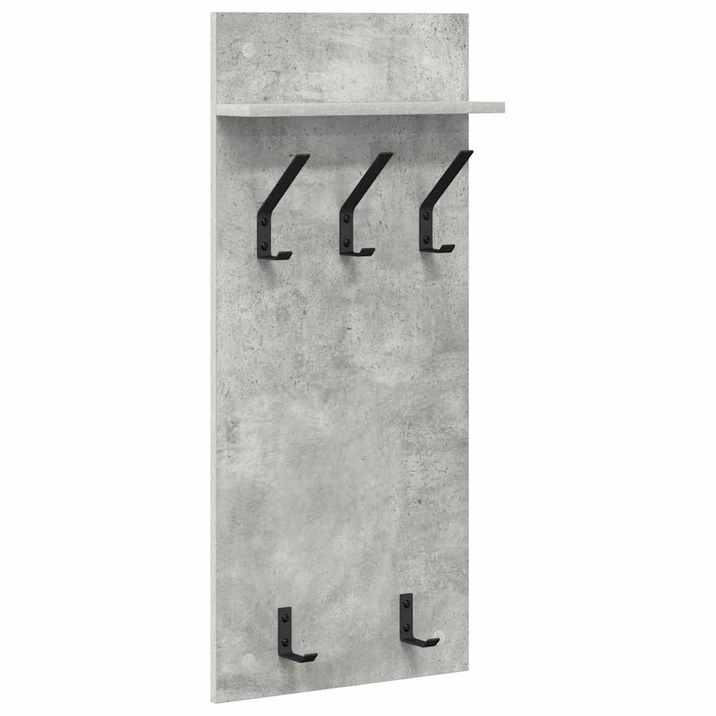 Vægmonteret Jakkeholder Vægmonteret Beton Grå 40 x 10 x 90 cm