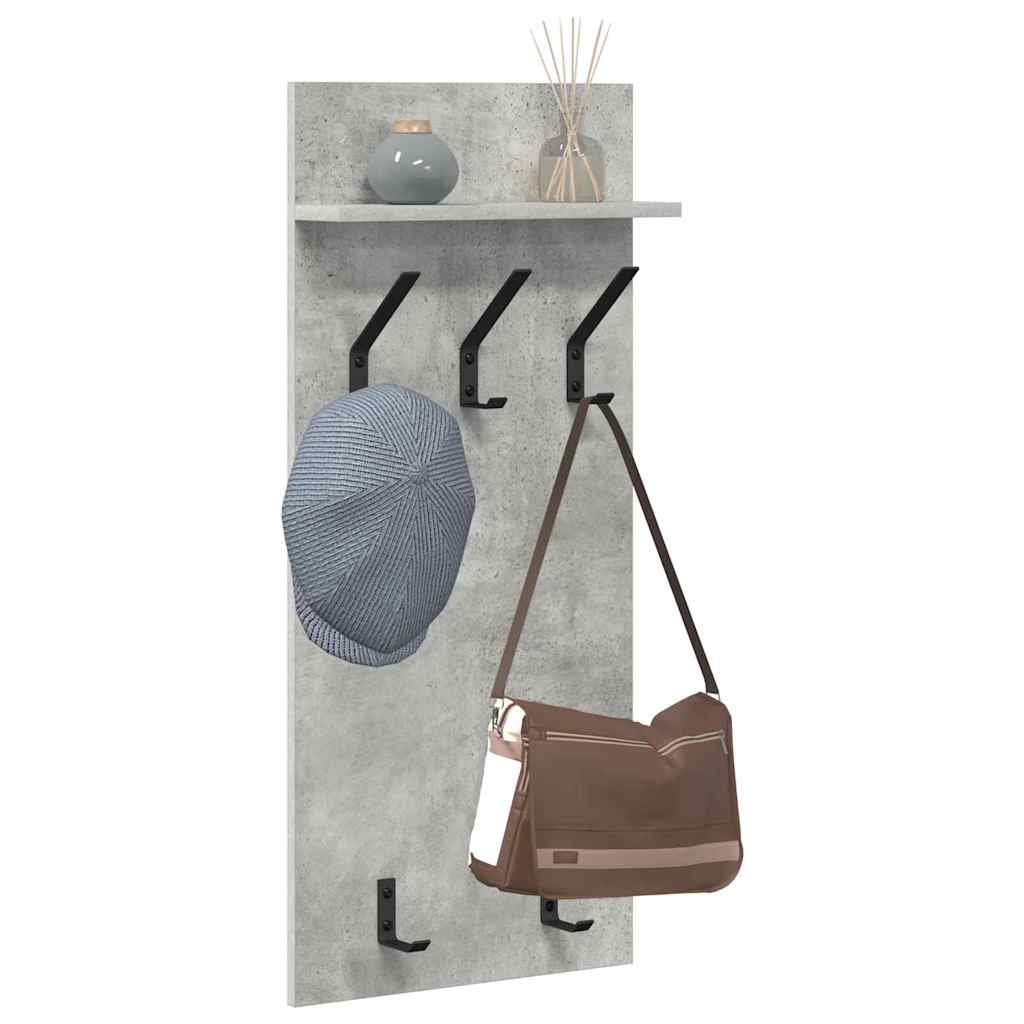 Vægmonteret Jakkeholder Vægmonteret Beton Grå 40 x 10 x 90 cm