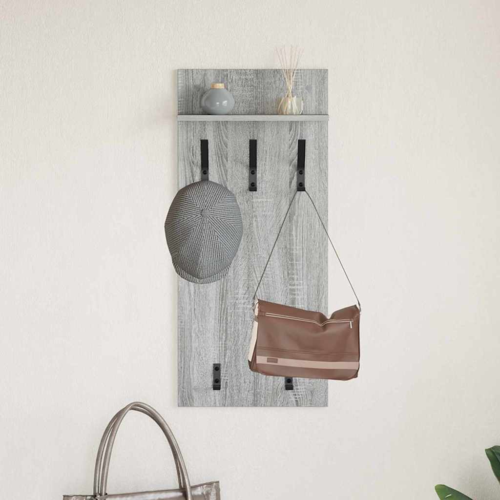 Vægmonteret Jakkeholder Vægmonteret Grå Sonoma 40 x 10 x 90 cm