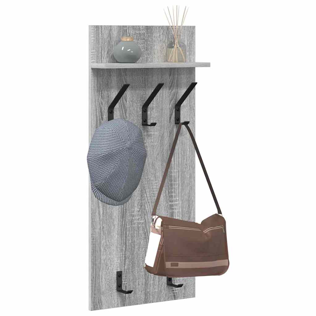 Vægmonteret Jakkeholder Vægmonteret Grå Sonoma 40 x 10 x 90 cm