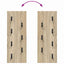Vægmonteret Jakkeholder Vægmonteret Sonoma eg 30 x 1,5 x 80 cm