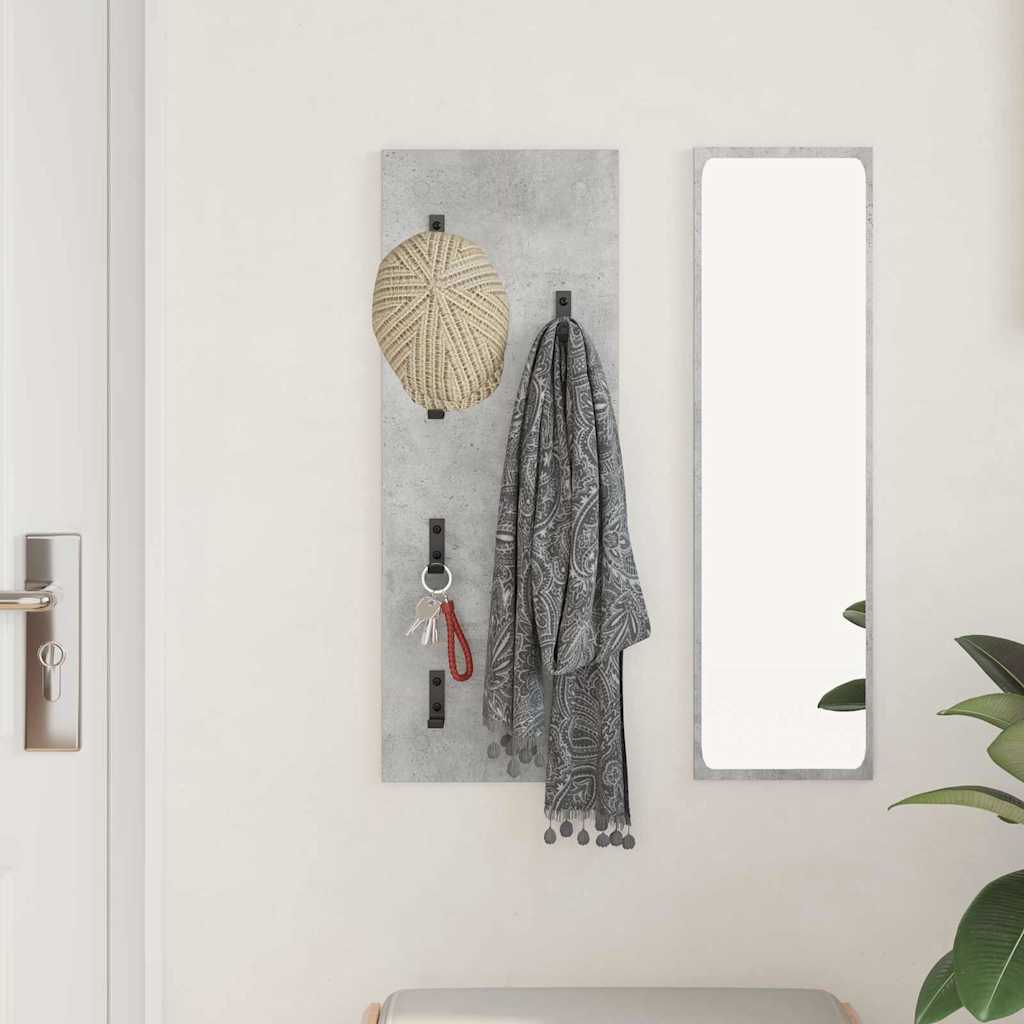Vægmonteret Jakkeholder Vægmonteret Beton Grå 30 x 1,5 x 80 cm