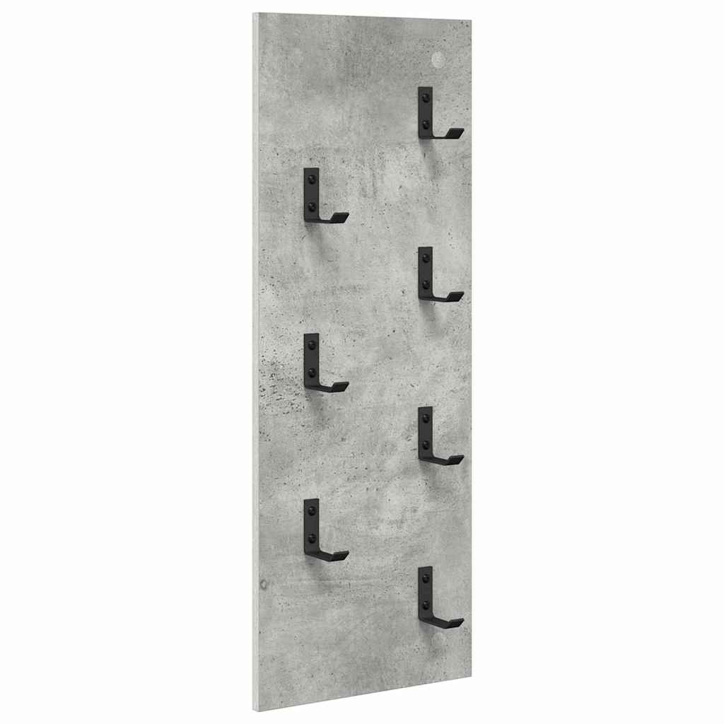 Vægmonteret Jakkeholder Vægmonteret Beton Grå 30 x 1,5 x 80 cm