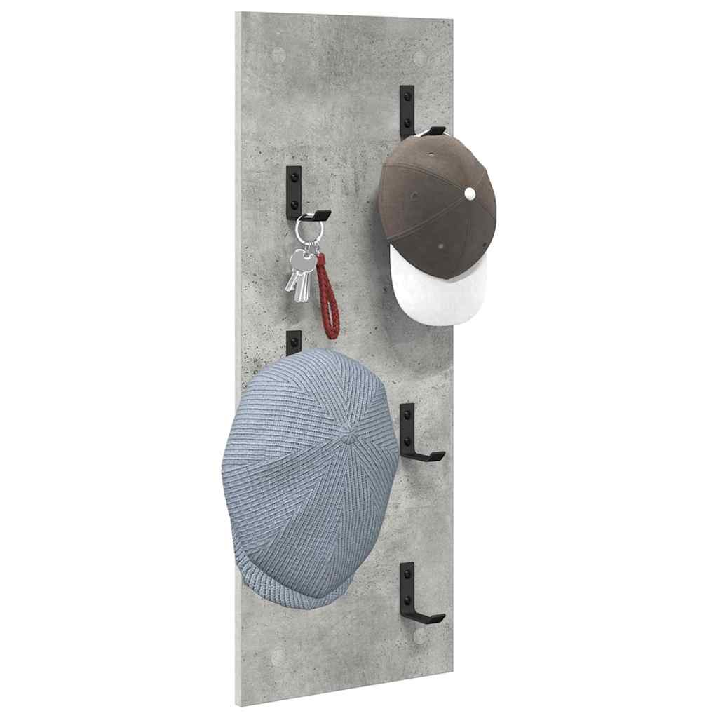 Vægmonteret Jakkeholder Vægmonteret Beton Grå 30 x 1,5 x 80 cm