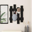 Vægmonteret Jakkeholder Vægmonteret Sort eg 60 x 3 x 82 cm