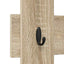 Vægmonteret Jakkeholder Vægmonteret Sonoma eg 60 x 3 x 82 cm