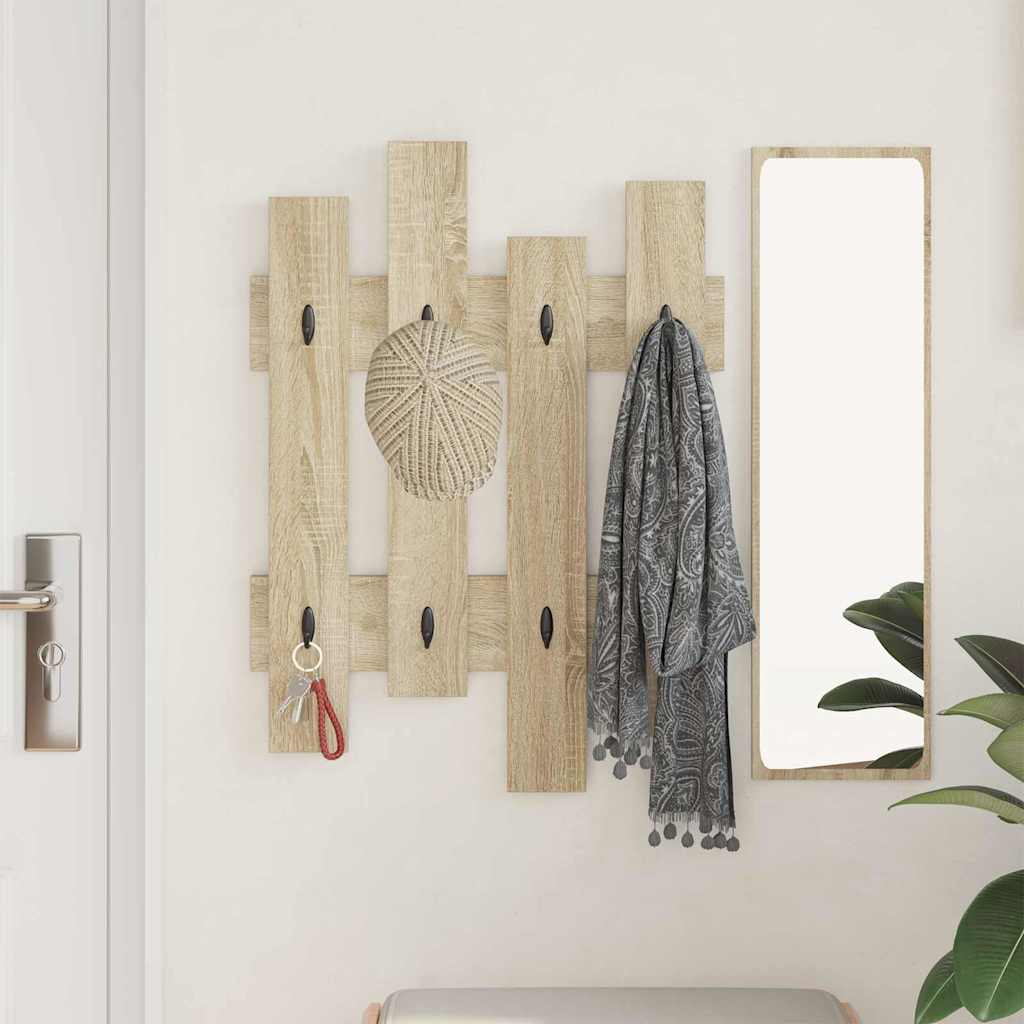 Vægmonteret Jakkeholder Vægmonteret Sonoma eg 60 x 3 x 82 cm