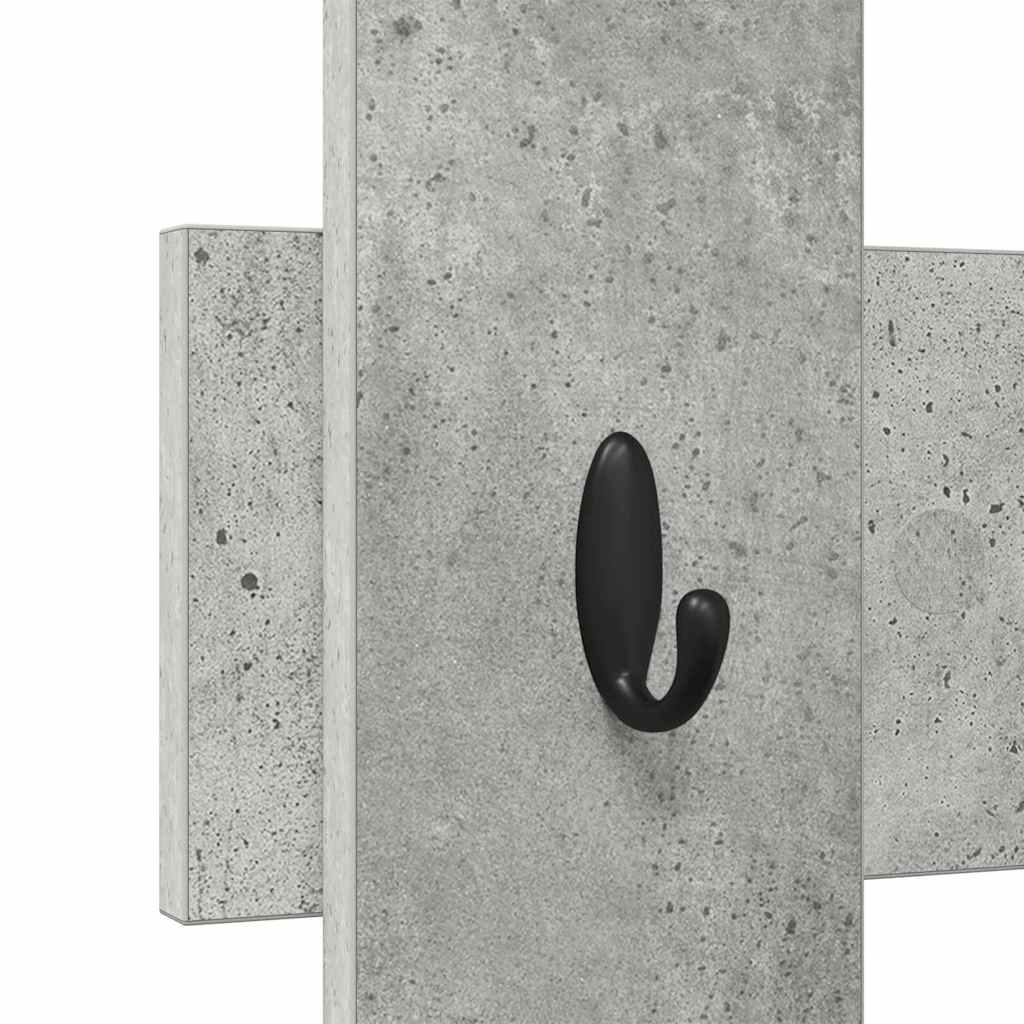Vægmonteret Jakkeholder Vægmonteret Beton Grå 60 x 3 x 82 cm
