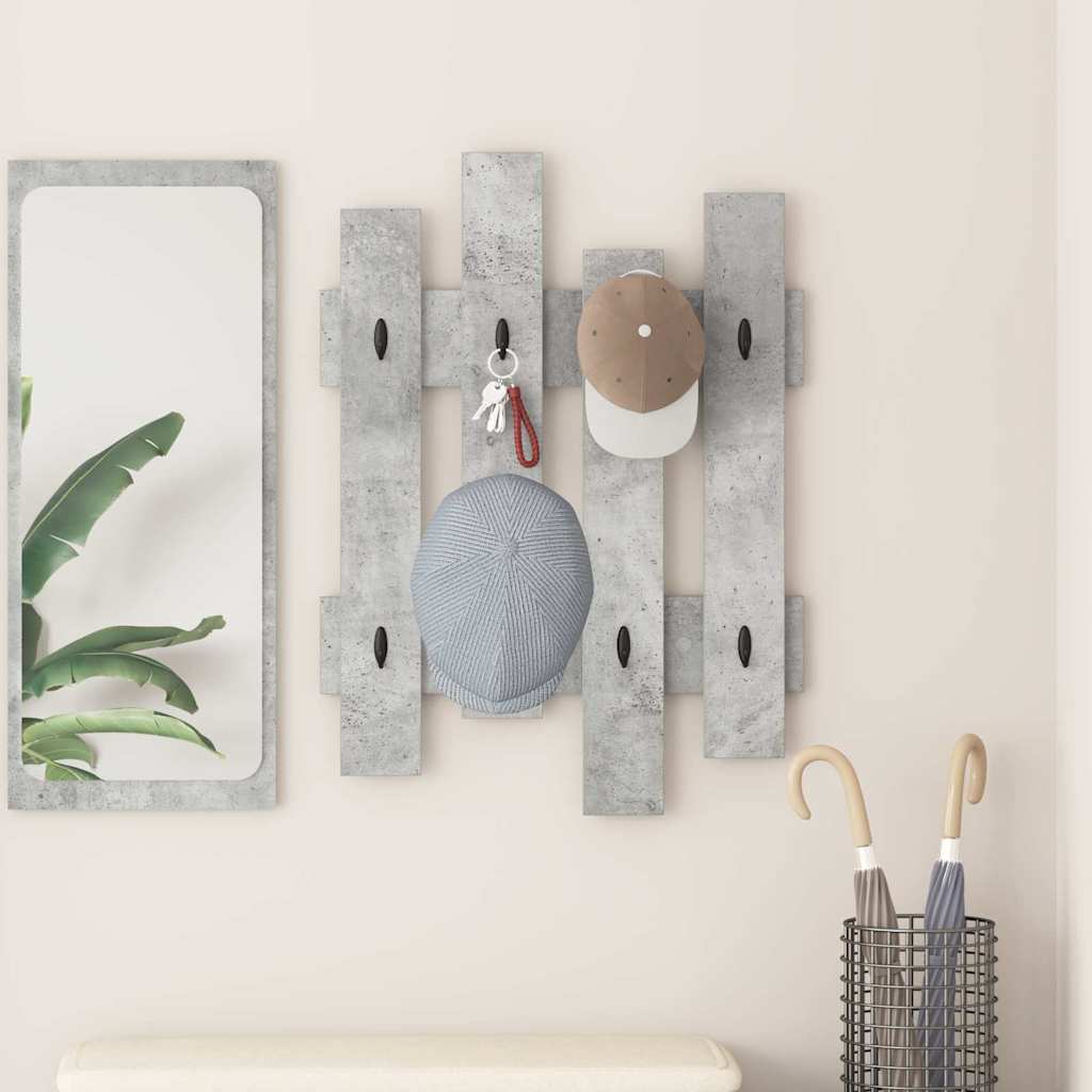 Vægmonteret Jakkeholder Vægmonteret Beton Grå 60 x 3 x 82 cm