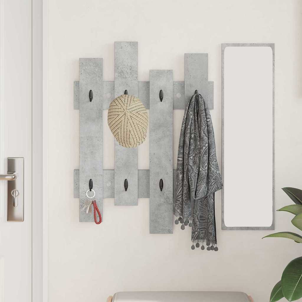 Vægmonteret Jakkeholder Vægmonteret Beton Grå 60 x 3 x 82 cm