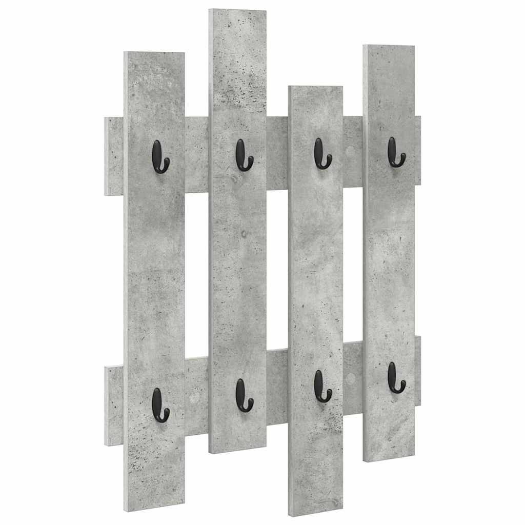 Vægmonteret Jakkeholder Vægmonteret Beton Grå 60 x 3 x 82 cm