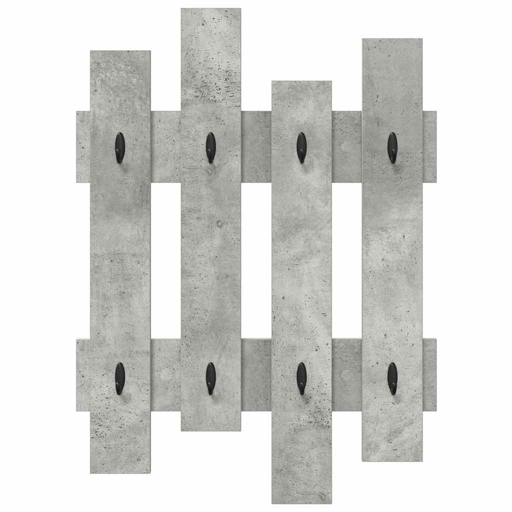 Vægmonteret Jakkeholder Vægmonteret Beton Grå 60 x 3 x 82 cm