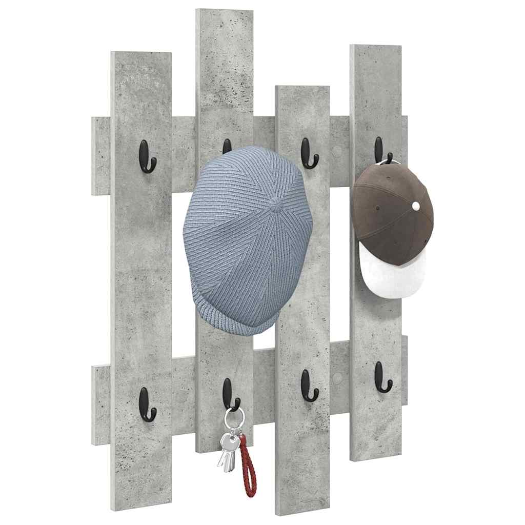 Vægmonteret Jakkeholder Vægmonteret Beton Grå 60 x 3 x 82 cm