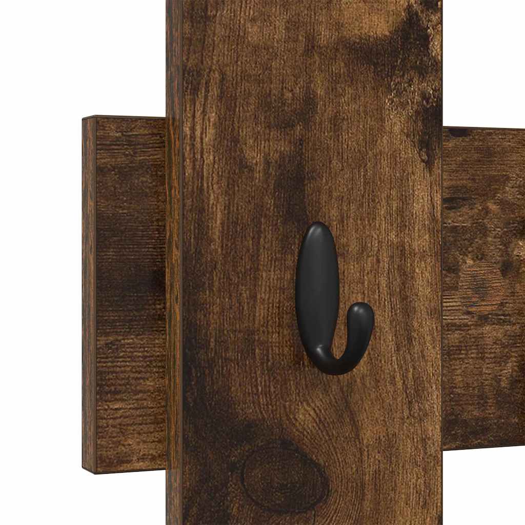 Vægmonteret Jakkeholder Vægmonteret Røget eg 60 x 3 x 82 cm