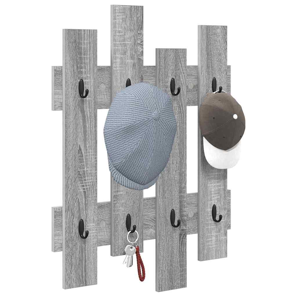 Vægmonteret Jakkeholder Vægmonteret Grå Sonoma 60 x 3 x 82 cm