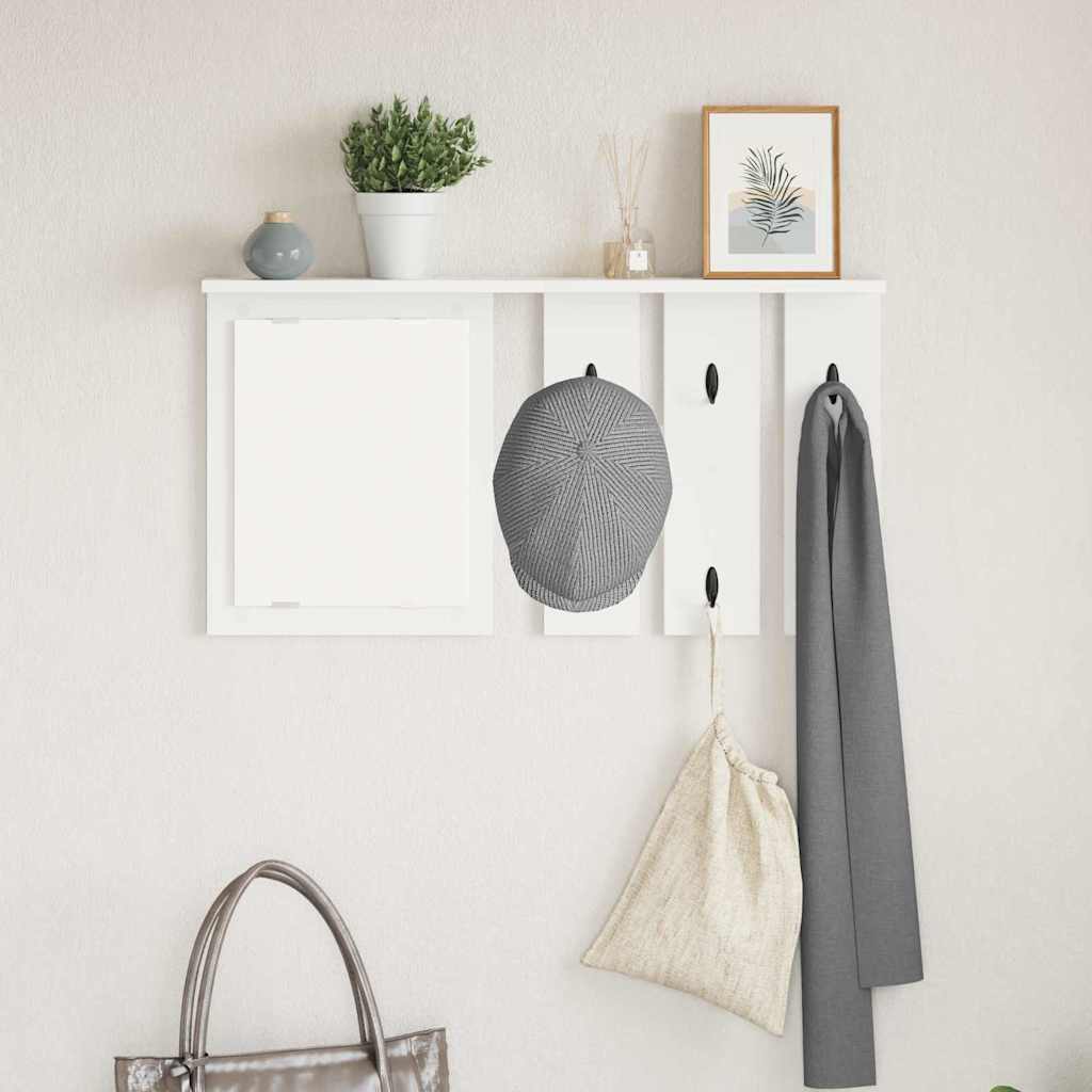 Vægmonteret Jakkeholder Vægmonteret Hvid 85 x 10 x 45 cm