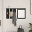 Vægmonteret Jakkeholder Vægmonteret Sort eg 85 x 10 x 45 cm