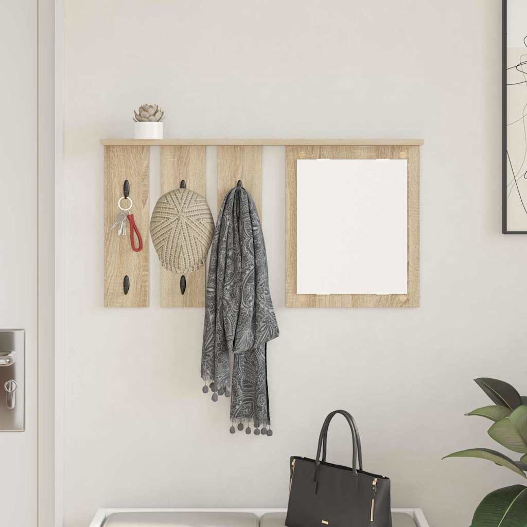 Vægmonteret Jakkeholder Vægmonteret Sonoma-eg 85 x 10 x 45 cm