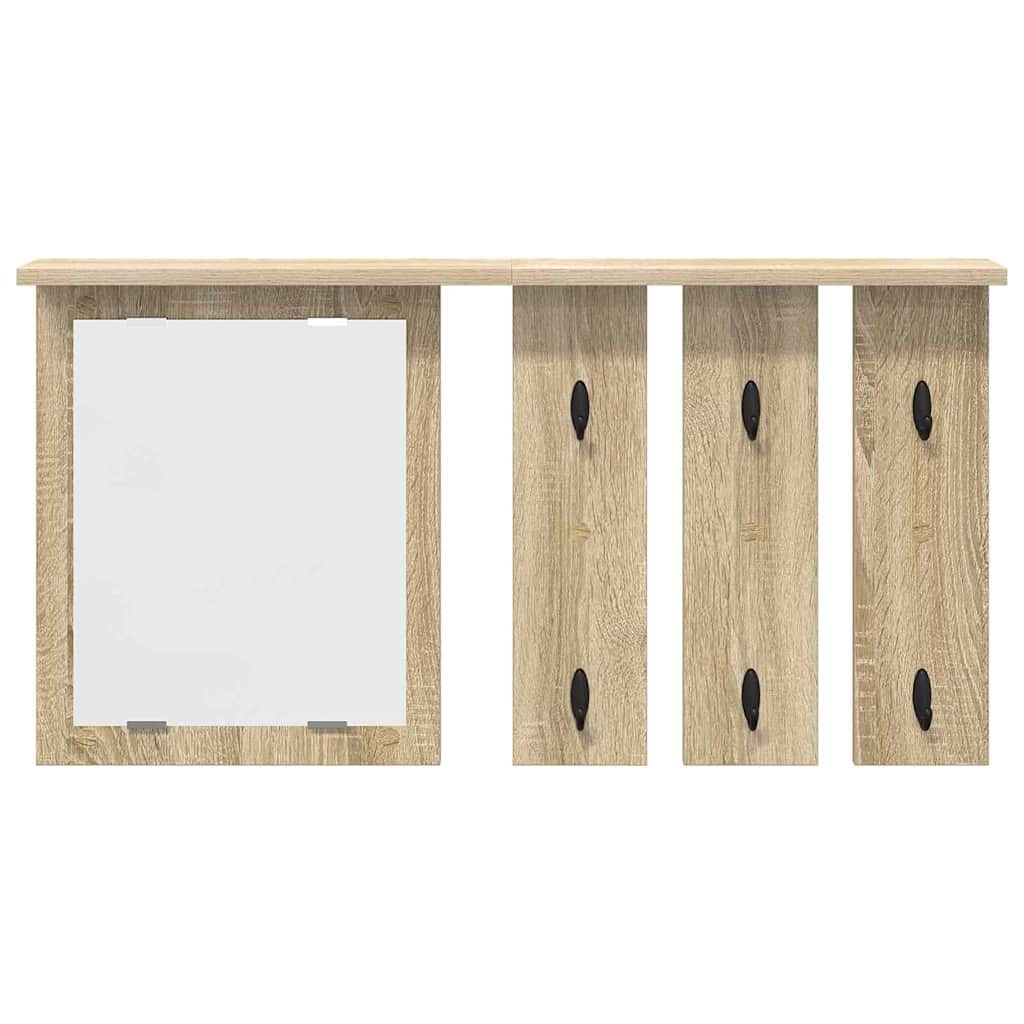 Vægmonteret Jakkeholder Vægmonteret Sonoma-eg 85 x 10 x 45 cm