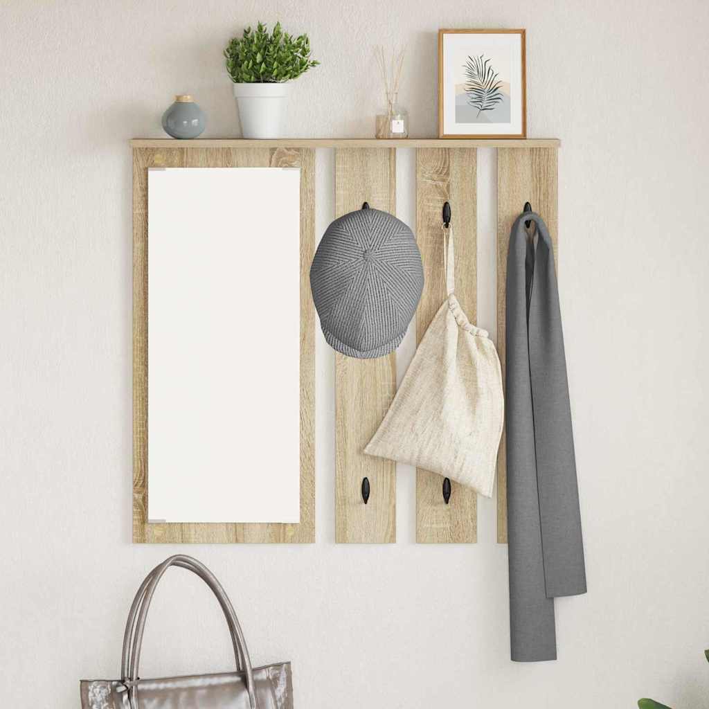 Vægmonteret Jakkeholder Vægmonteret Sonoma-eg 84 x 10 x 80 cm