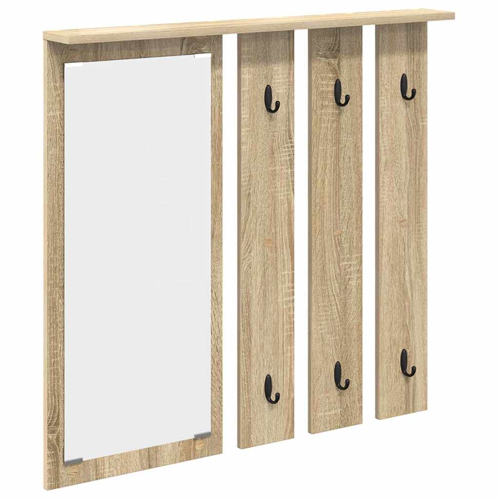 Vægmonteret Jakkeholder Vægmonteret Sonoma-eg 84 x 10 x 80 cm