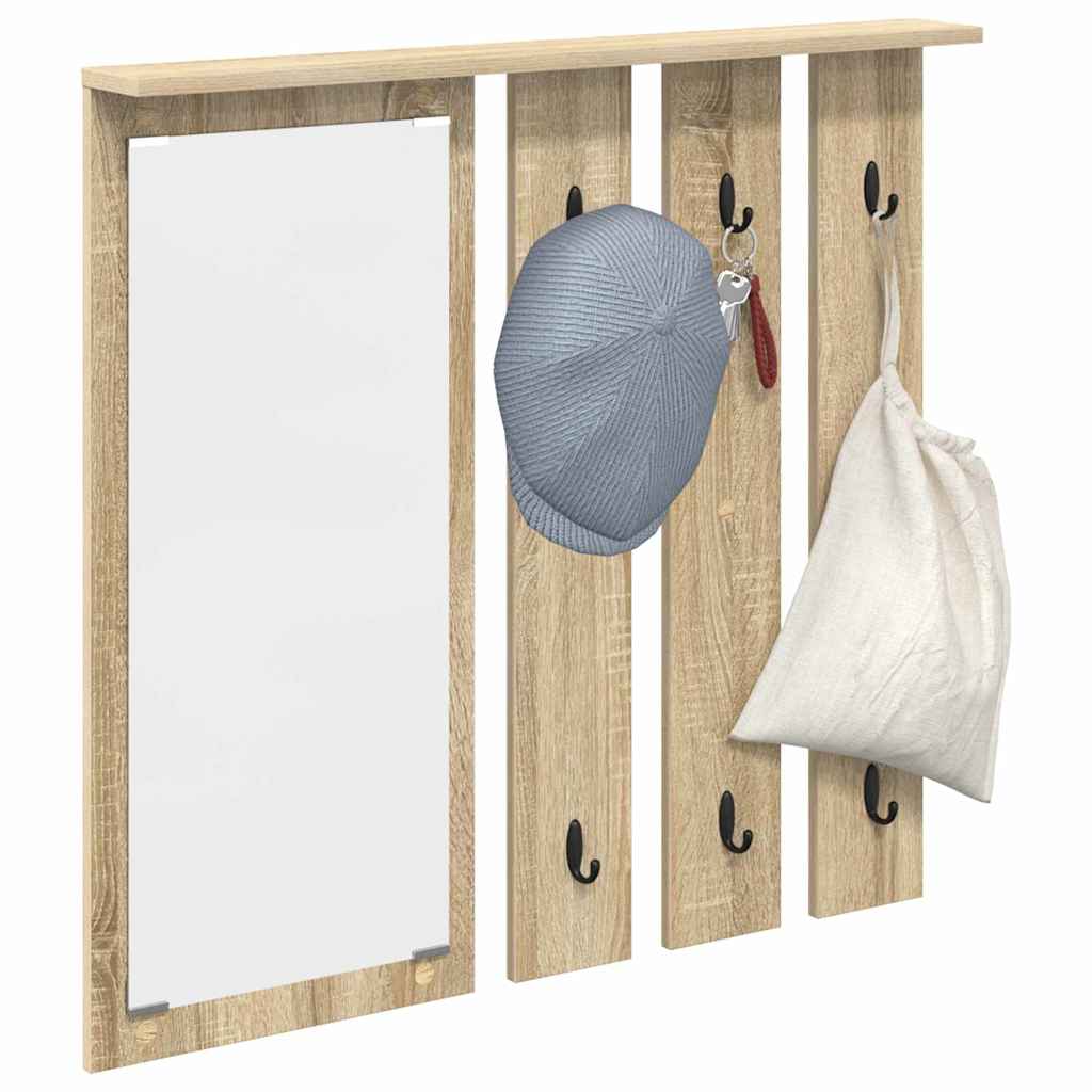 Vægmonteret Jakkeholder Vægmonteret Sonoma-eg 84 x 10 x 80 cm