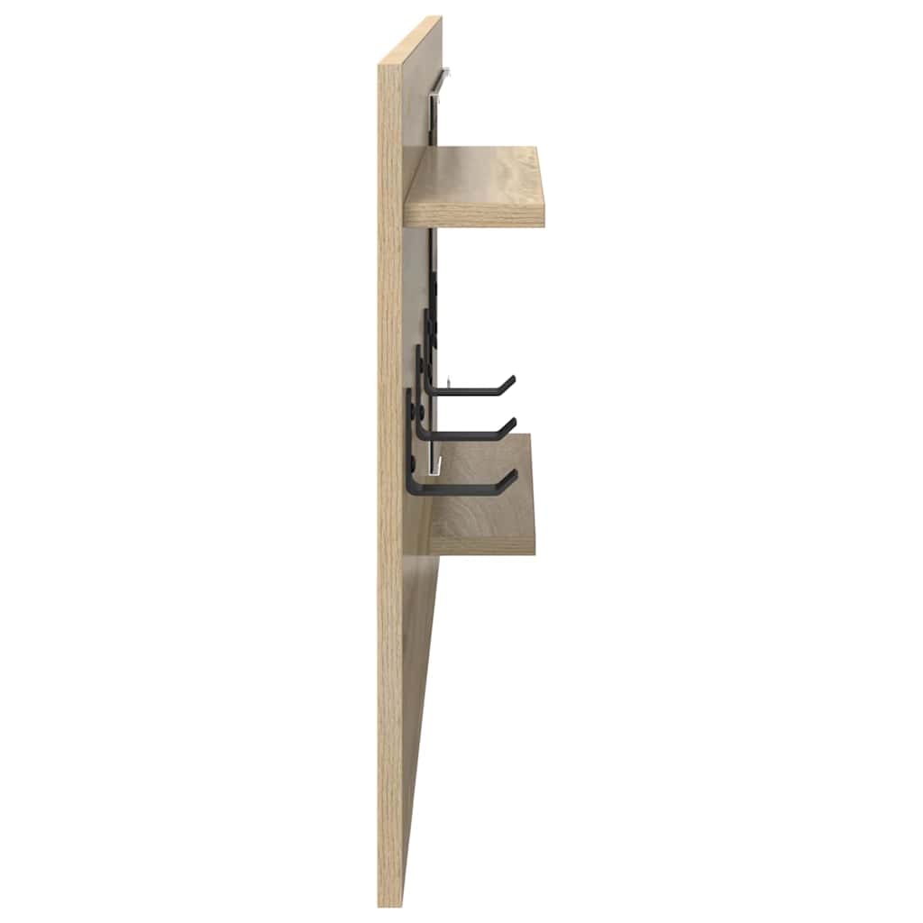 Vægmonteret Jakkeholder Vægmonteret Sonoma eg 90 x 10 x 50 cm