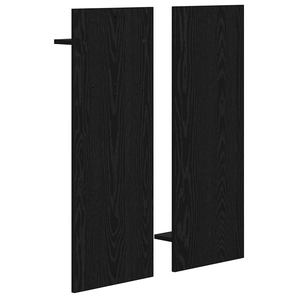 Vægmonteret Jakkeholder Vægmonteret Sort eg 70 x 10 x 90 cm