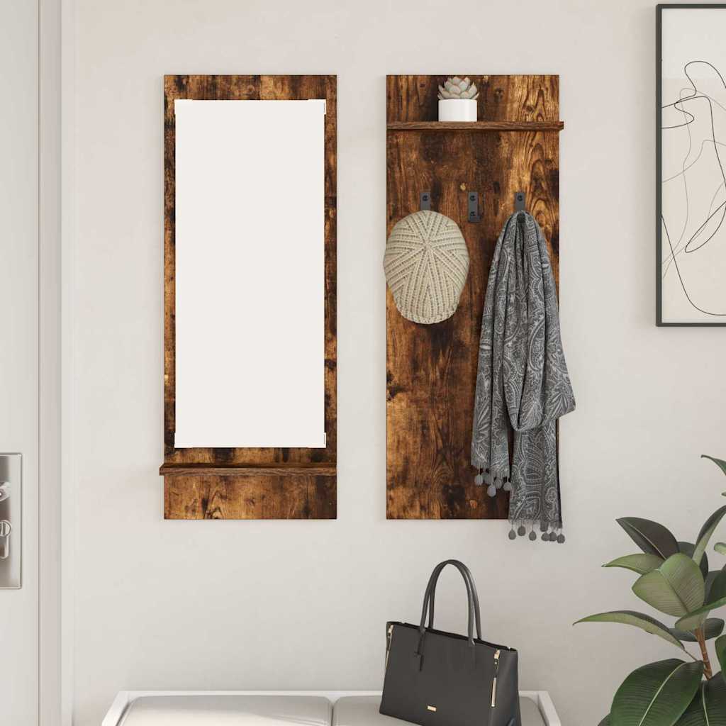 Vægmonteret Jakkeholder Vægmonteret Røget eg 70 x 10 x 90 cm