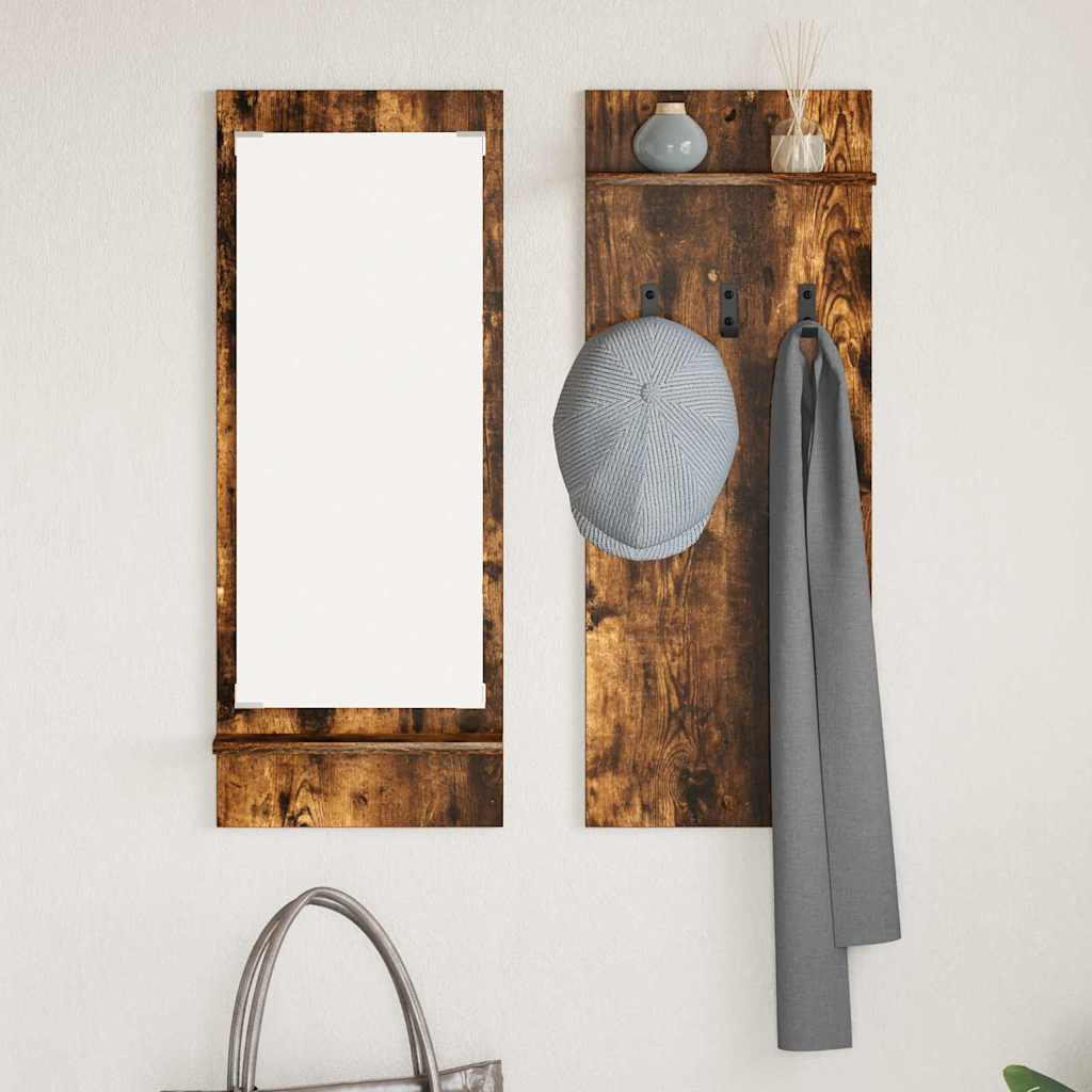 Vægmonteret Jakkeholder Vægmonteret Røget eg 70 x 10 x 90 cm