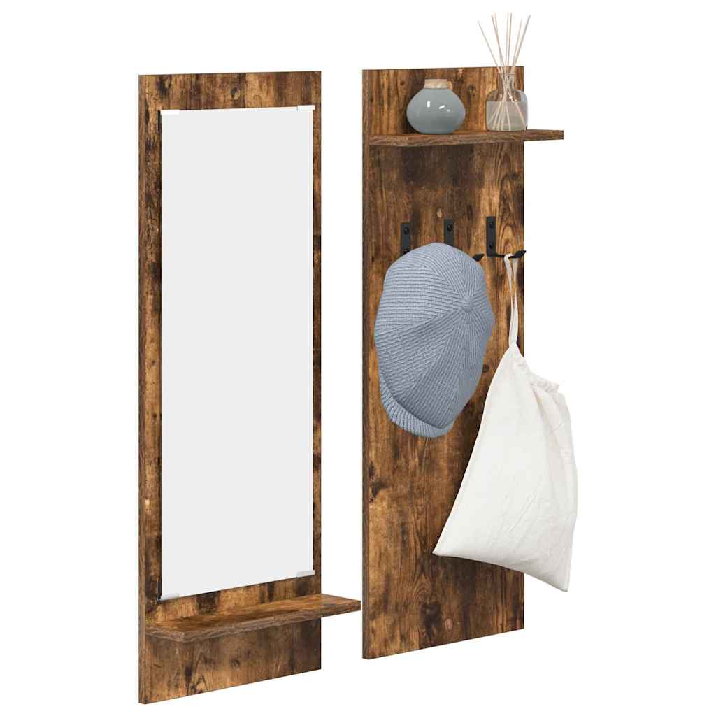 Vægmonteret Jakkeholder Vægmonteret Røget eg 70 x 10 x 90 cm