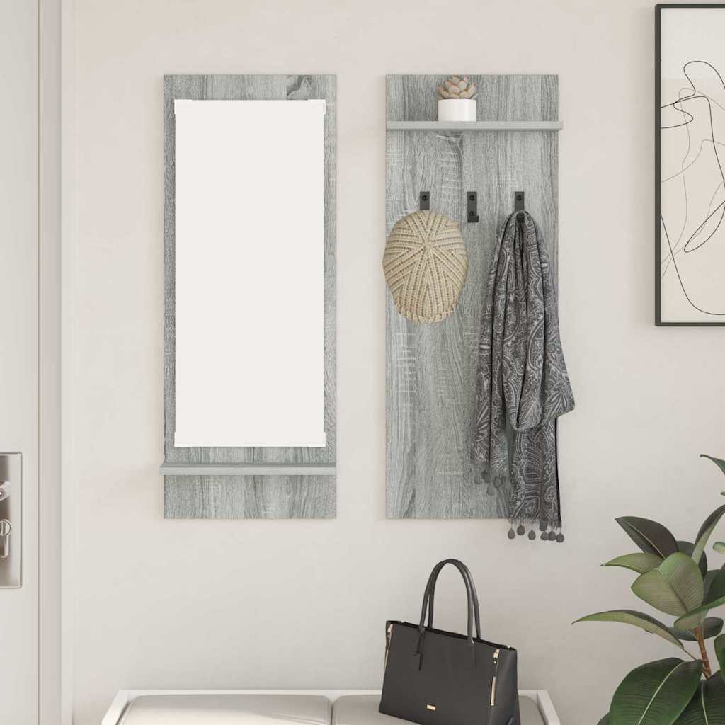 Vægmonteret Jakkeholder Vægmonteret Grå Sonoma 70 x 10 x 90 cm